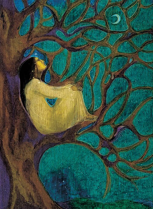 Woman in Tree